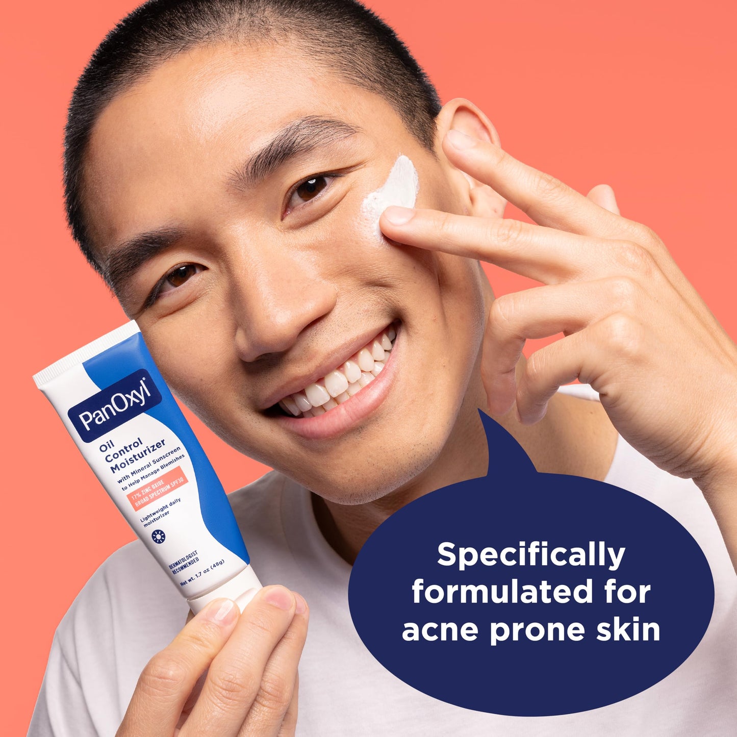 PanOxyl AM Oil Control Moisturizer, NEW Sheer Formula, Absorbs Excess Oil and Reduces Shine, with Mineral Sunscreen for Acne Prone and Oily Skin - SPF