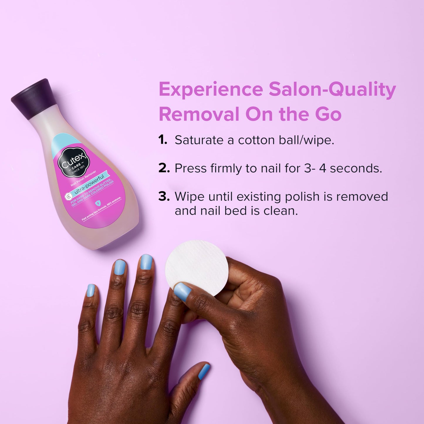 Cutex Gel Nail Polish Remover, Ultra-Powerful & Removes Glitter and Dark Colored Paints, Paraben Free, 6.76 Fl Oz Beauty & Personal Care Cutex