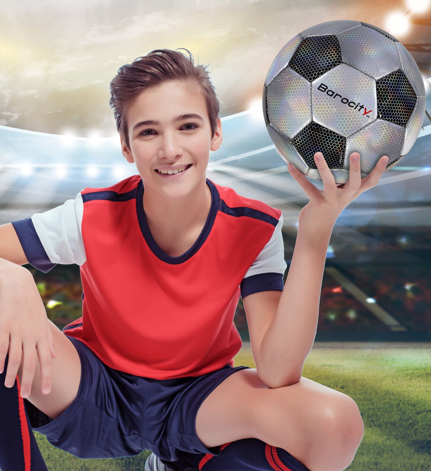 Barocity Classic Black & Silver Soccer Ball Size 5