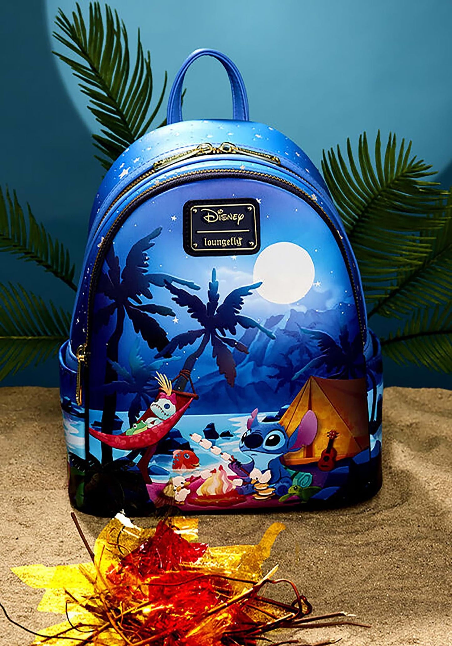 Loungefly Disney Stitch Camping Cuties Glow Mini Backpack | Lilo & Stitch Bags & Backpacks Standard