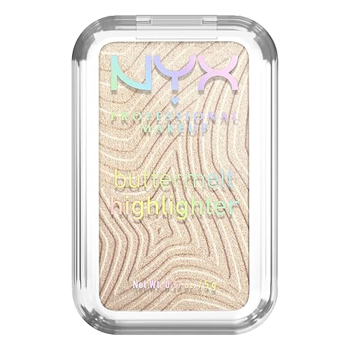 NYX PROFESSIONAL MAKEUP Buttermelt Highlighter, Powder Highlighter Makeup, With Up to 12H Wear and High Impact Glow - 05 Bright and Butta (Light