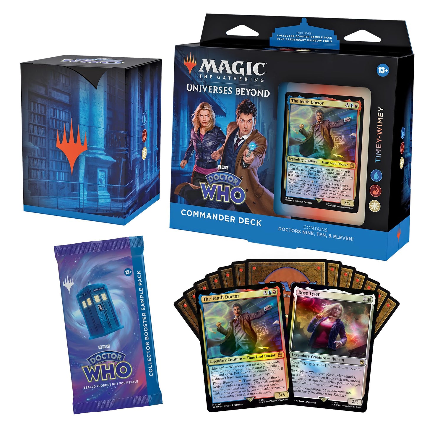 Magic The Gathering Doctor Who Commander Deck Bundle - Includes All 4 Decks (1 Masters of Evil, 1 Blast from The Past, 1 Timey-Wimey, and 1 Paradox…