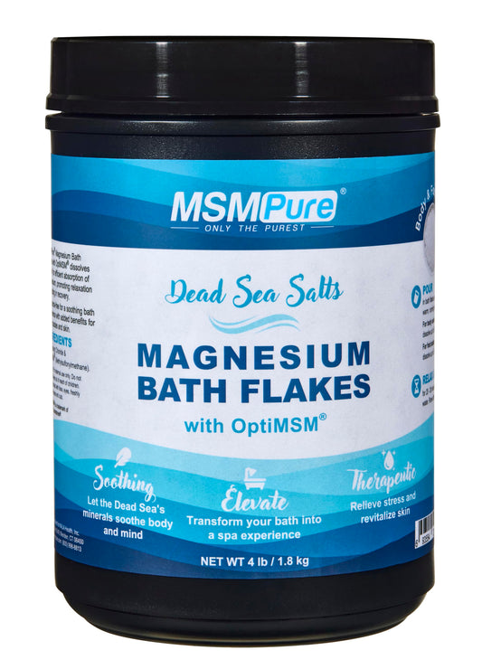 MSMPure Magnesium Bath Flakes with MSM - Dead Sea Magnesium Chloride for Muscle Recovery, Joint Relief & Relaxation - Epsom Salt Alternative Beauty and Personal Care KALA HEALTH