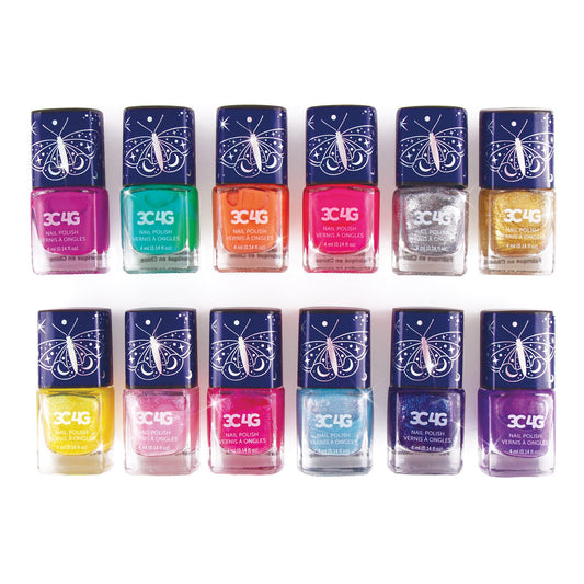 Celestial 12-Pack Nail Polish Tower for Girls & Teens - 12 Vibrant, Non-Toxic Colors - Safe & Fun Nail Polish Set for Kids Ages 8+ Perfect
