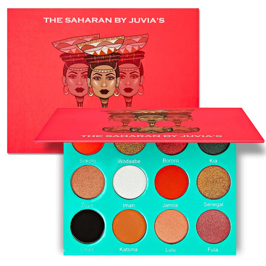 Juvia's Place Palette The Saharan - Reds, Black, White, Golds, Peach, Shades of 12, Bold Mattes and Flattering Shimmer, Professional Eye Makeup…