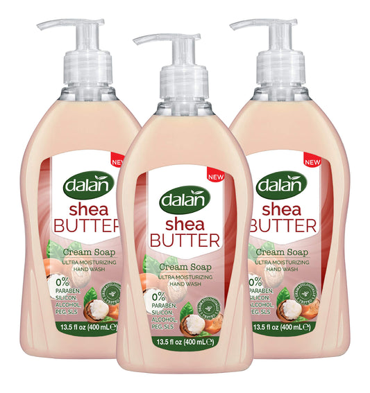 Dalan Shea Butter Cream Ultra Moisturizing Liquid Hand Soap for Normal and Dry Hands Fresh Clean and Soft Feeling (13.5 Fl Oz / 400 mL (Pack of 3)) Beauty & Personal Care Dalan