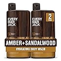 Every Man Jack Amber+Sandalwood Hydrating Mens Body Wash for All Skin Types-Cleanse, Nourish, and Hydrate Skin with Naturally Derived