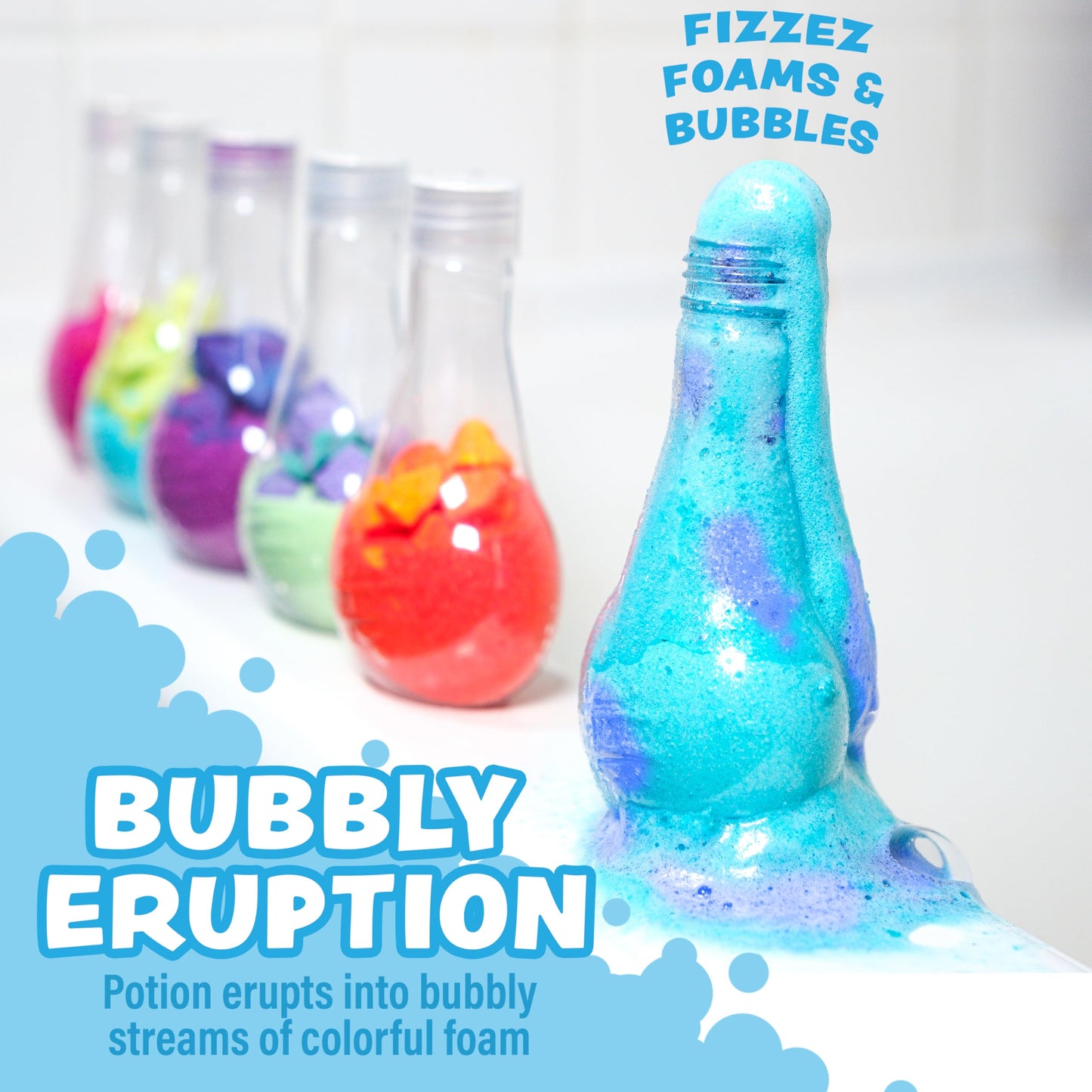 Tub Works® Kids Bath Bomb Potion™ Bath Toy, Variety 6 Pack | Nontoxic | Fizzes, Foams & Bubbles with an Eruption of Color | Interactive Bath Bombs | Beauty and Personal Care Tub Works