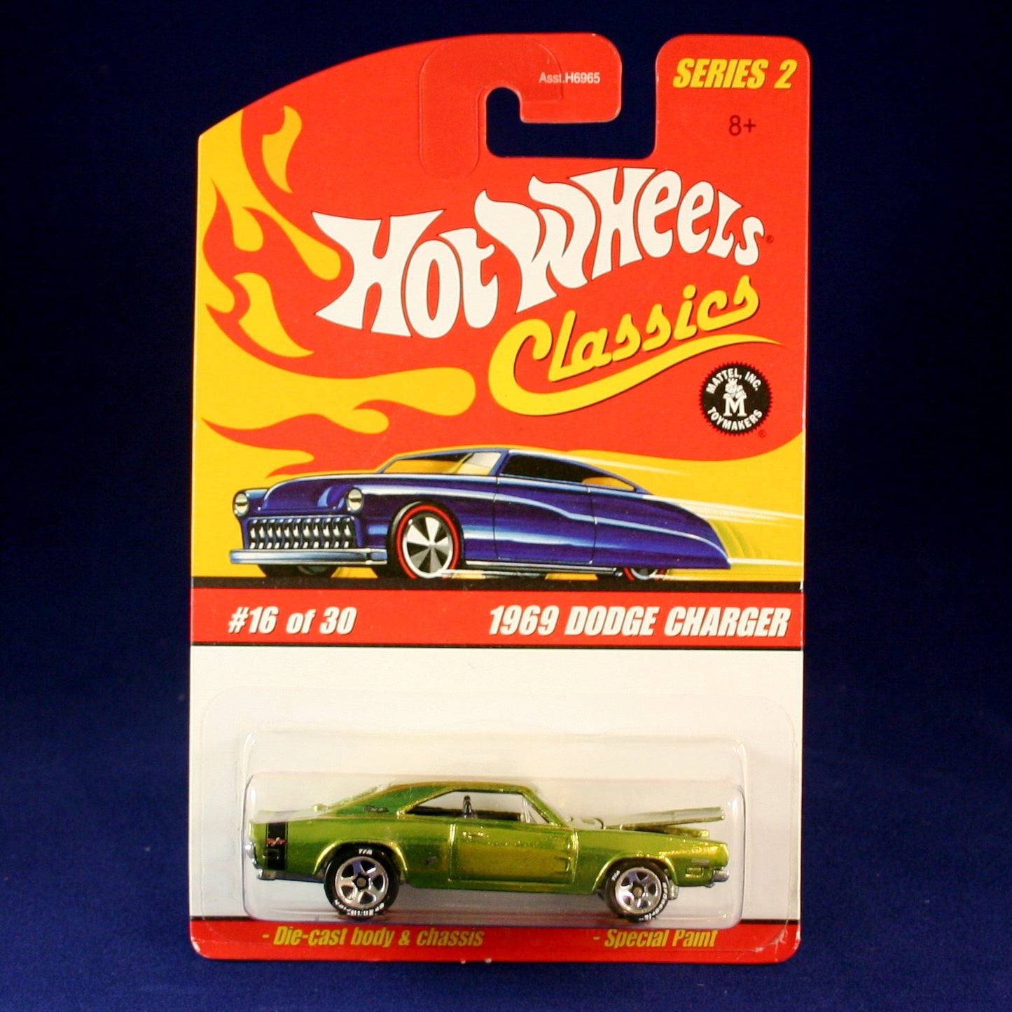 Hot Wheels 1969 Dodge Charger (Green) 2005 Classics 1:64 Scale Series 2 Die Cast Vehicle