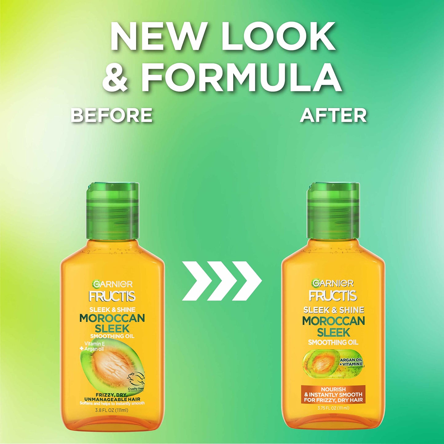 Garnier Fructis Sleek & Shine Moroccan Sleek Smoothing Oil for Frizzy, Dry Hair, Argan Oil, 3.75 Fl Oz, 1 Count (Packaging May Vary) Beauty and Personal Care Garnier