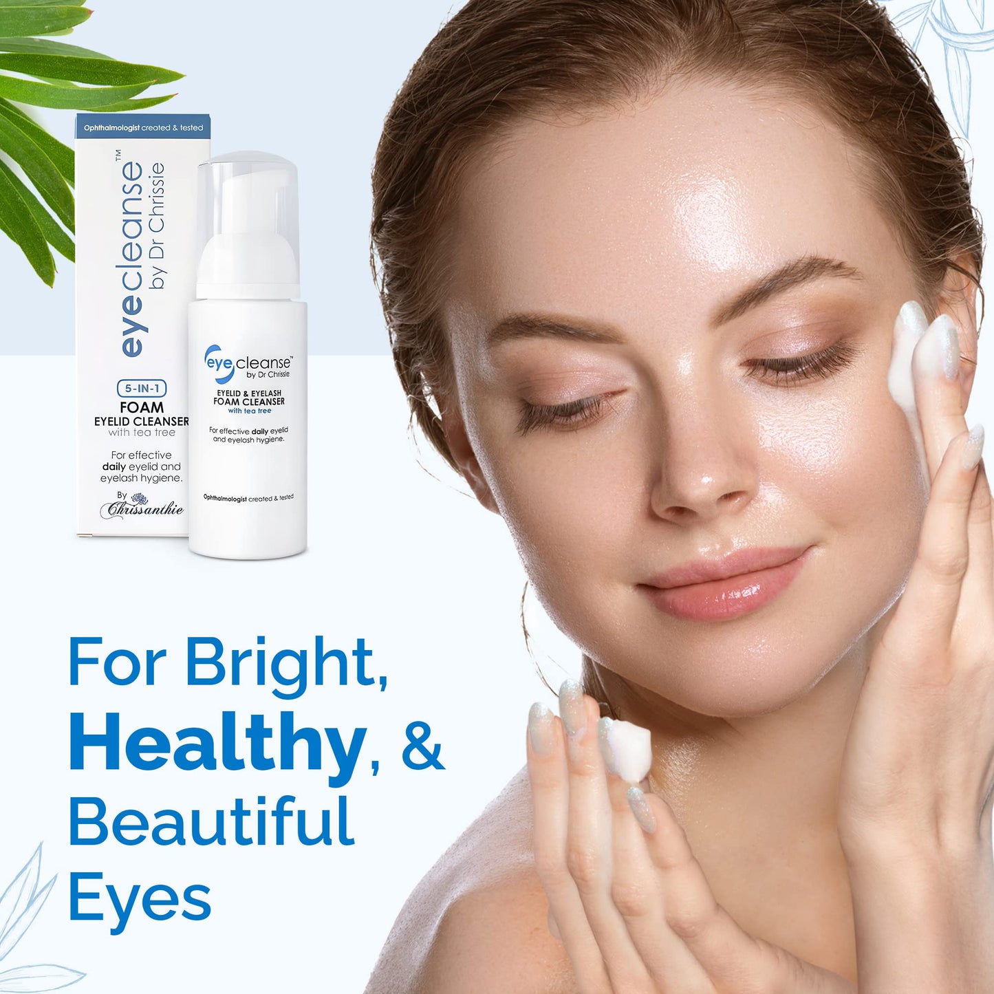 Dr Chrissie All-in-One Eyelid and Eyelash Cleanser for Lash Extension Kit Essential, Enriched with Tea Tree Oil, Helps Ease Tired Eyes, 100 ml