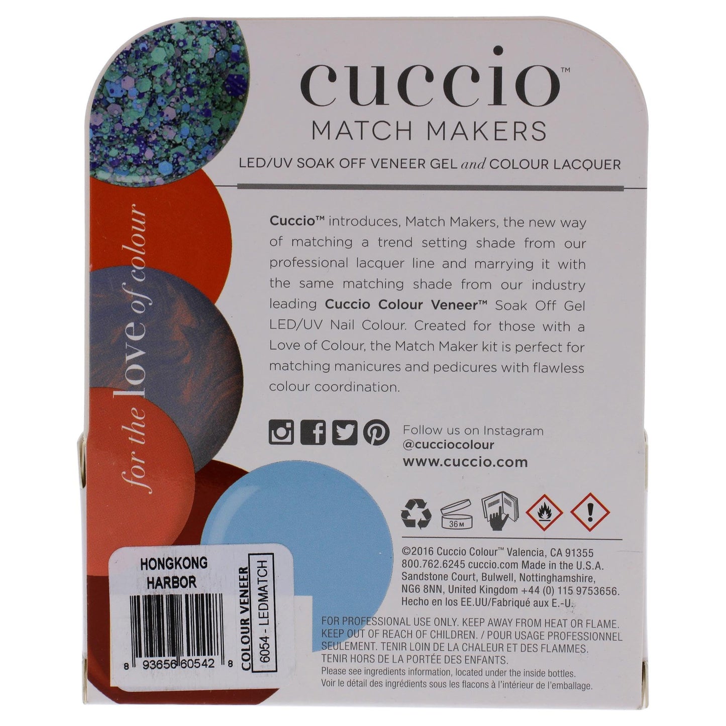 Cuccio Matchmaker - Colour Nail Lacquer & Veneer Gel Polish - Hong Kong Harbor - For Manicures & Pedicures, Full Coverage - Long Lasting, High Shine Beauty & Personal Care Cuccio