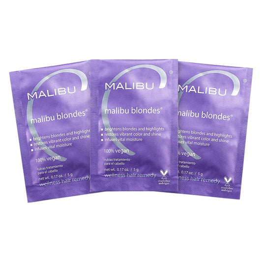 Malibu C Blondes Wellness Remedy - Removes Discoloration from Bleached, Highlighted or Natural Blonde Hair + Restores Vibrance and Shine with Vitamin