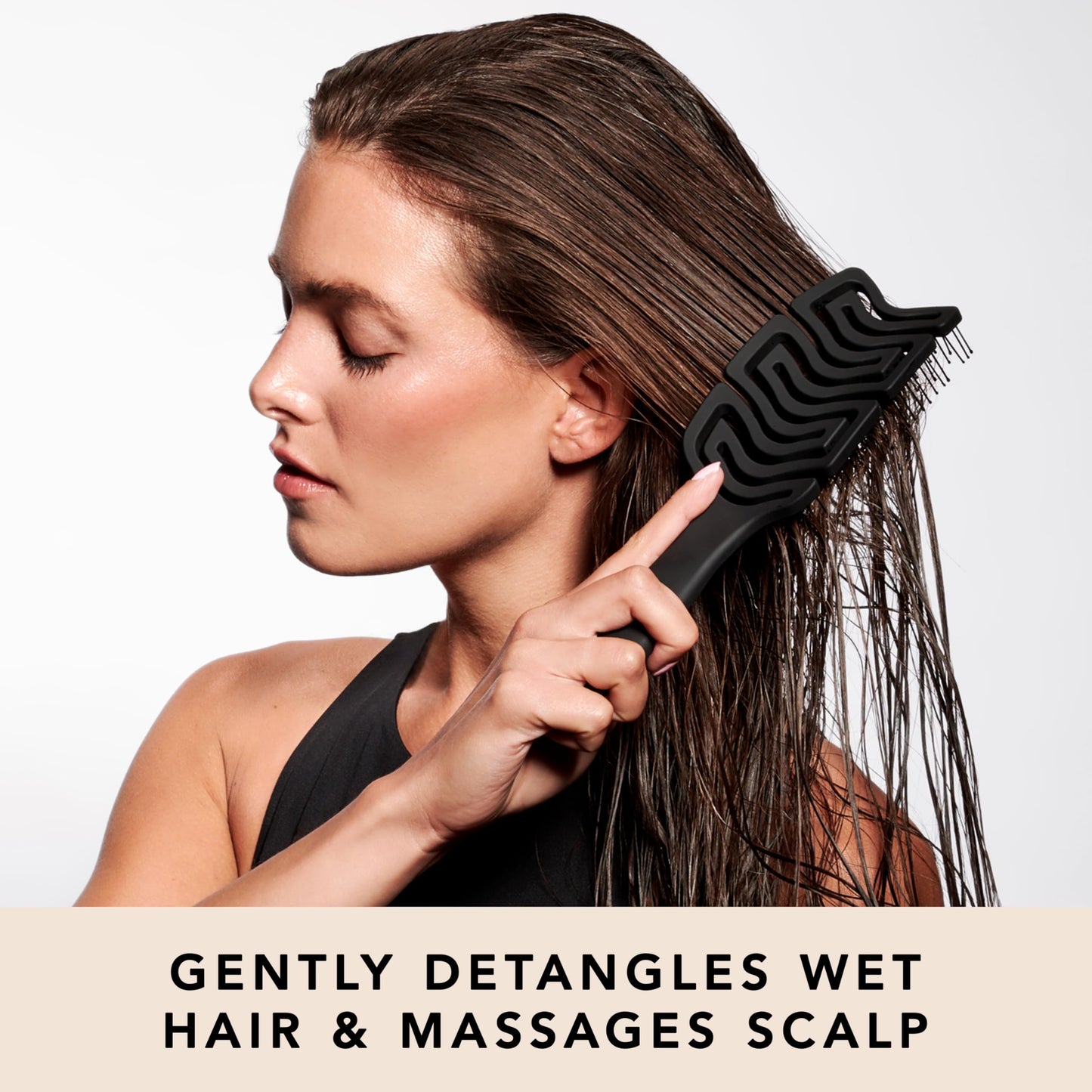 The Hair Edit Detangle & Massage Brush Wet & Dry Brush With Ergonomic Paddle, Non Slip Grip Scalp Massager with Soft Flexible Bristles, Anti-Breakage