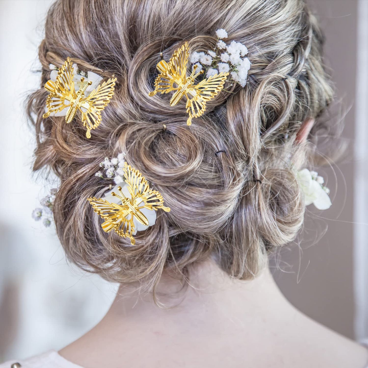 ISCRIO 12 Pcs Butterfly Hair Clips, Moving Wings Butterfly Metal Hair Barrettes, Hair Styling Accessories,Cute Hairs Pins Clip for Women and Girls