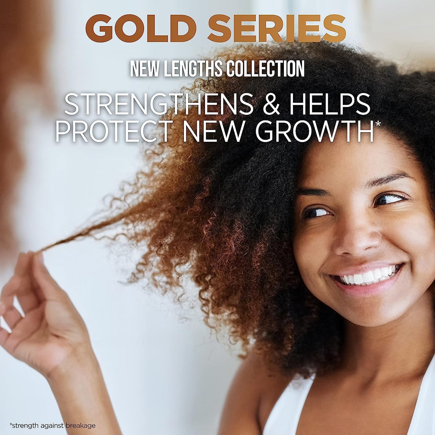 Pantene Gold Series New Lengths Anti-Breakage Defense Serum, Infused with Apricot Oil, Protects & Strengthens, for Natural, Textured, Curly, Coily