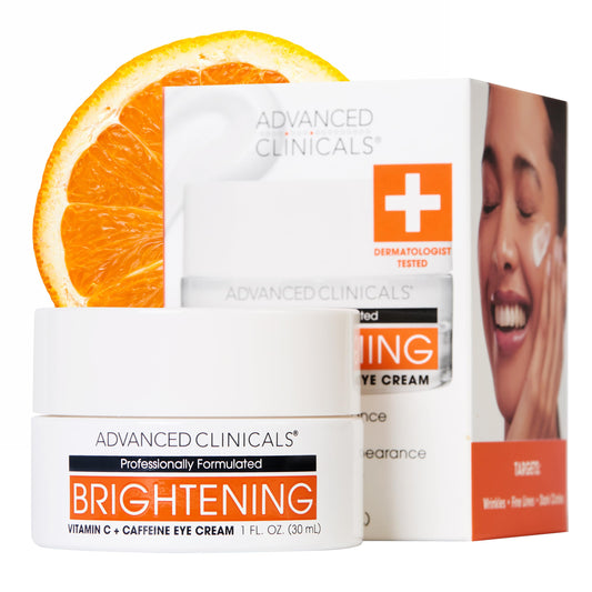 Advanced Clinicals Vitamin C + Caffeine Eye Balm Face Moisturizer | Under Eye Cream For Improving Appearance Of Dark Circles, Puffiness, Bags Under