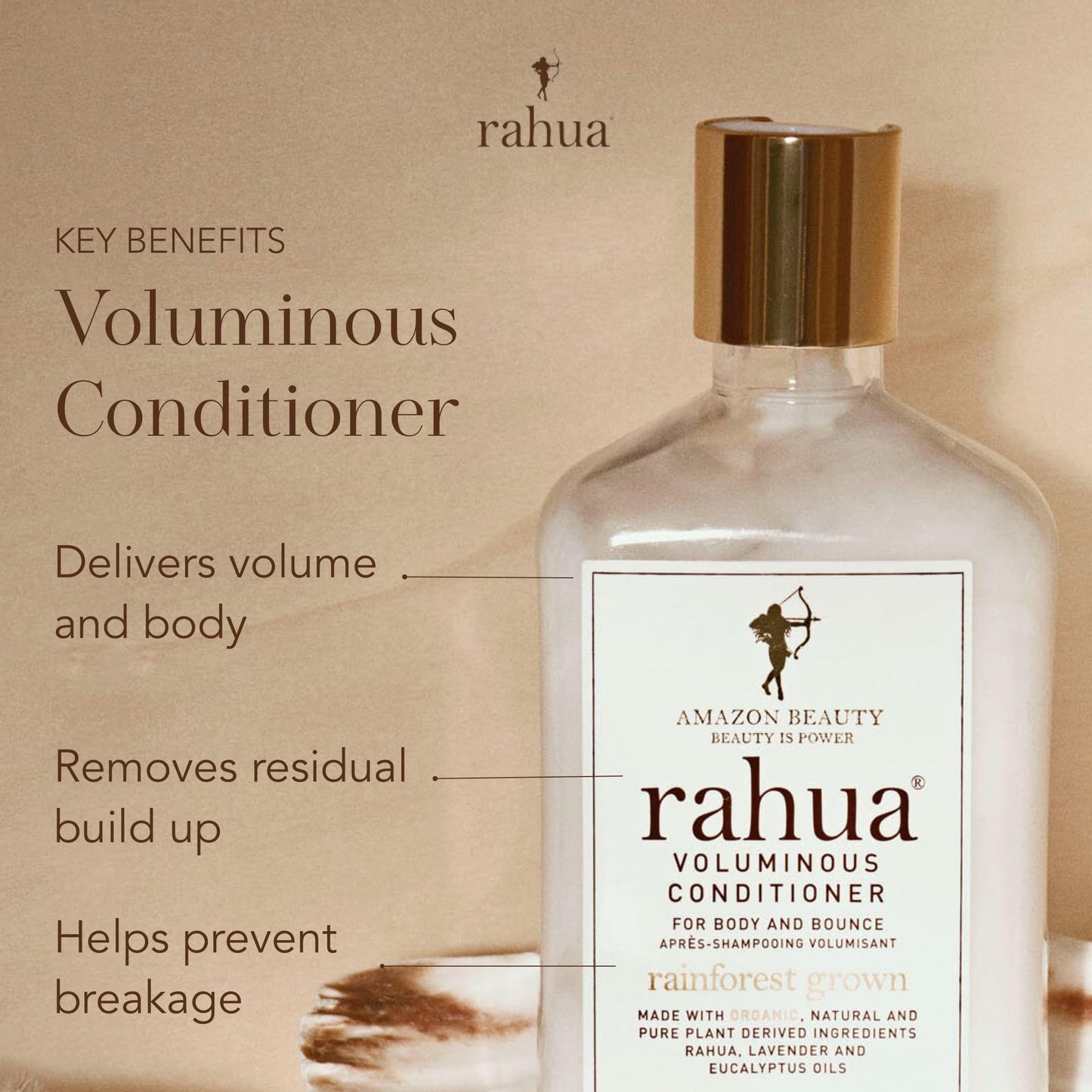 Rahua Voluminous Conditioner, Vegan Hydrating Conditioner for Fine to Medium Hair, Sulfate Free, Color Safe Nourishing Formula Oil, Quinoa, Shea