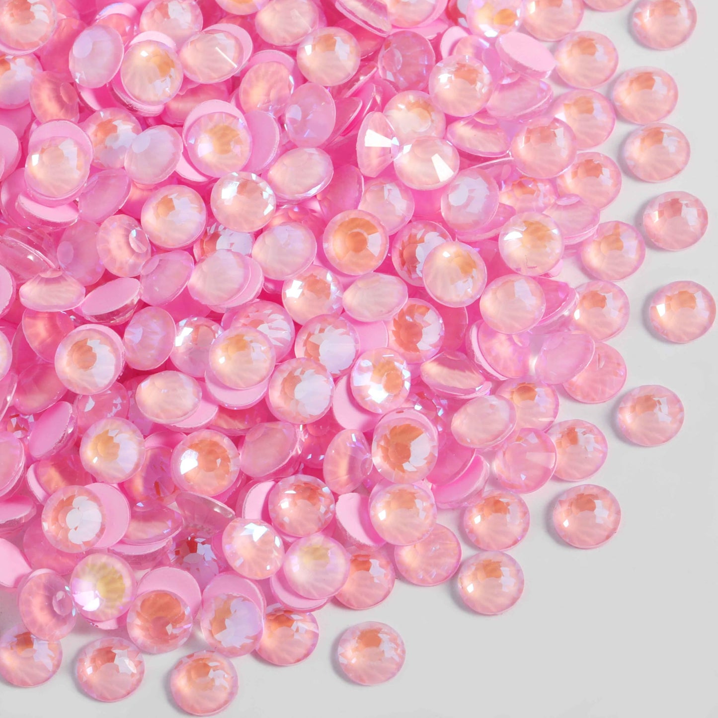 Beadsland 1440pcs Flat Back Crystal Rhinestones Round Gems for Nail Art and Craft Glue Fix, Luminous Pink, SS20,4.6-4.8mm Beauty and Personal Care BEADSLAND Default Title