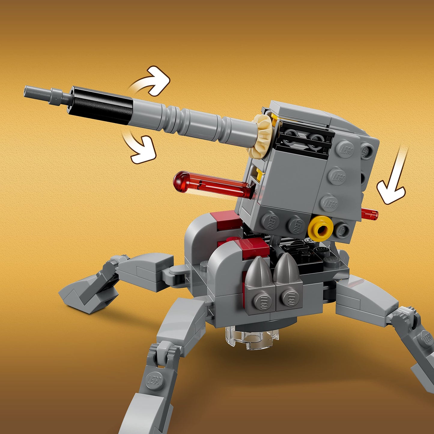 LEGO Star Wars 501st Clone Troopers Battle Pack 75345, AV-7 Cannon Buildable Toy with 4 Minifigures, Gift for Kids Ages 6+