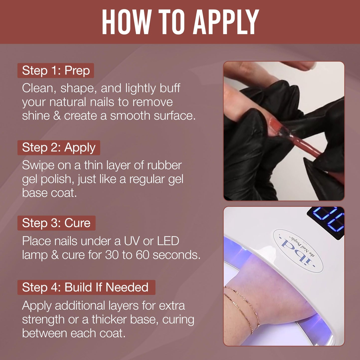 IBD Rubber Gel Polish - Warm Pecan, LED/UV Soak Off Builder Gel for Nails, Strengthening Base Coat for Nail Polish & Extensions, 0.5 fl oz Beauty & Personal Care IBD