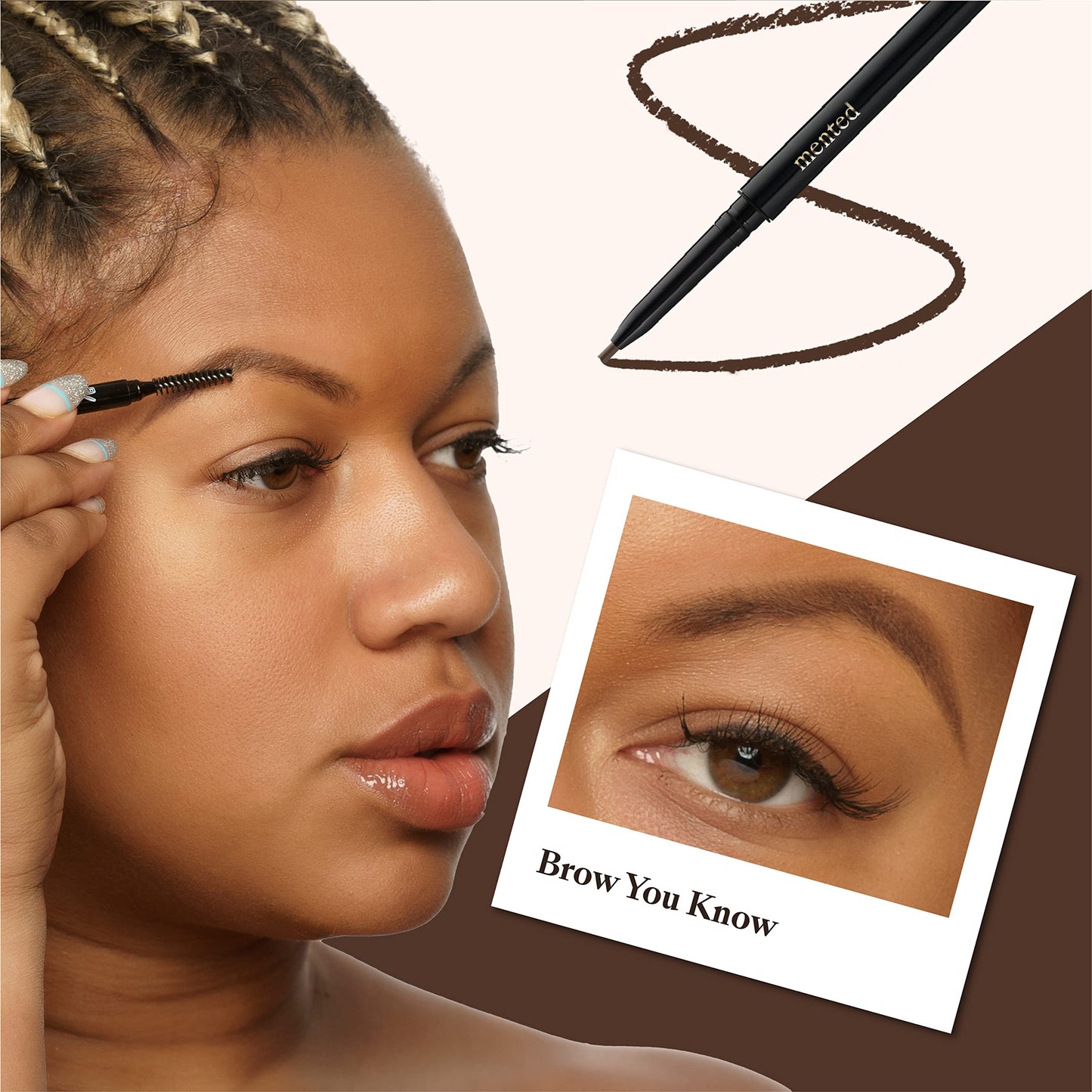 Waterproof Eyebrow Pen with Brush, Brow Pencil & Lash Spoolies for Eyelash Extensions, Eye Brow Pencils for Women, Eyelash Brush & Spoolie Combo