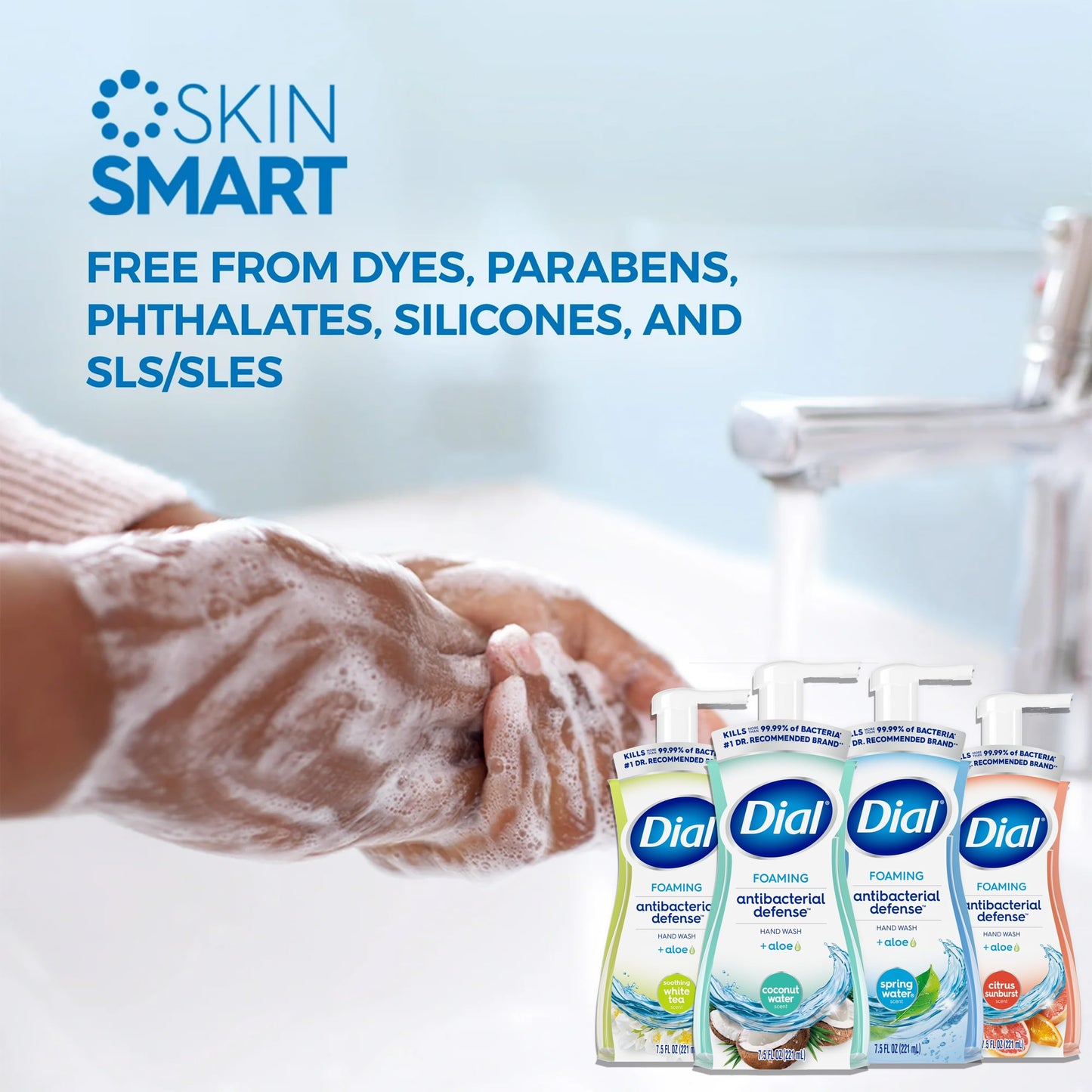 Dial Complete Foaming Anti-Bacterial Hand Wash Variety 4-Pack - Assorted Scents. 7.5 Oz Each