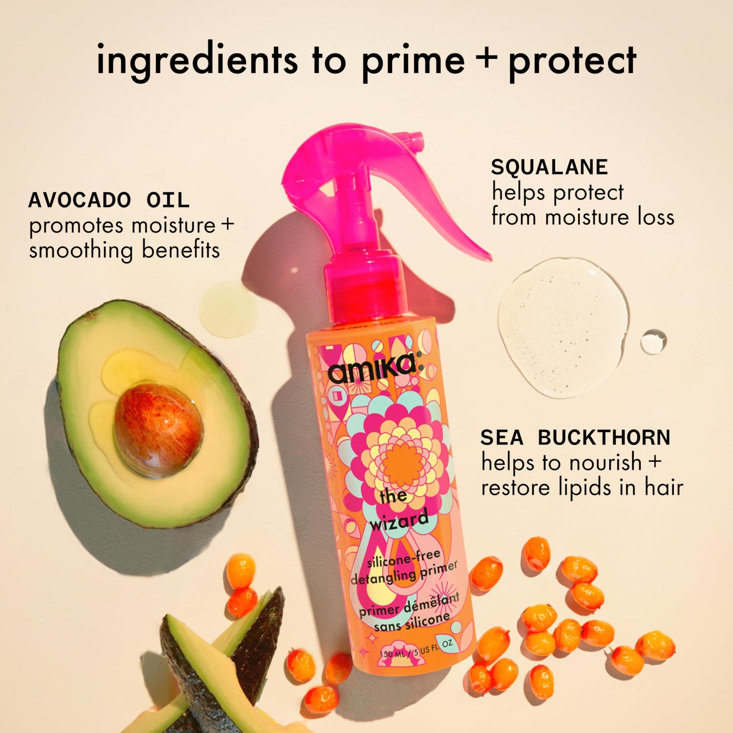 amika the wizard silicone-free detangling primer, 150ml Beauty and Personal Care Amika