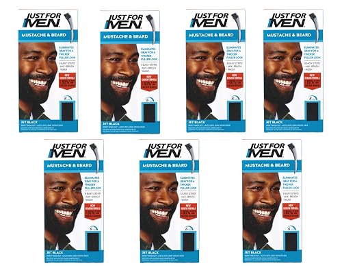 Just For Men Color Gel Mustache, Beard & Sideburns 115 Jet Black 1 Each (Pack Of 7)