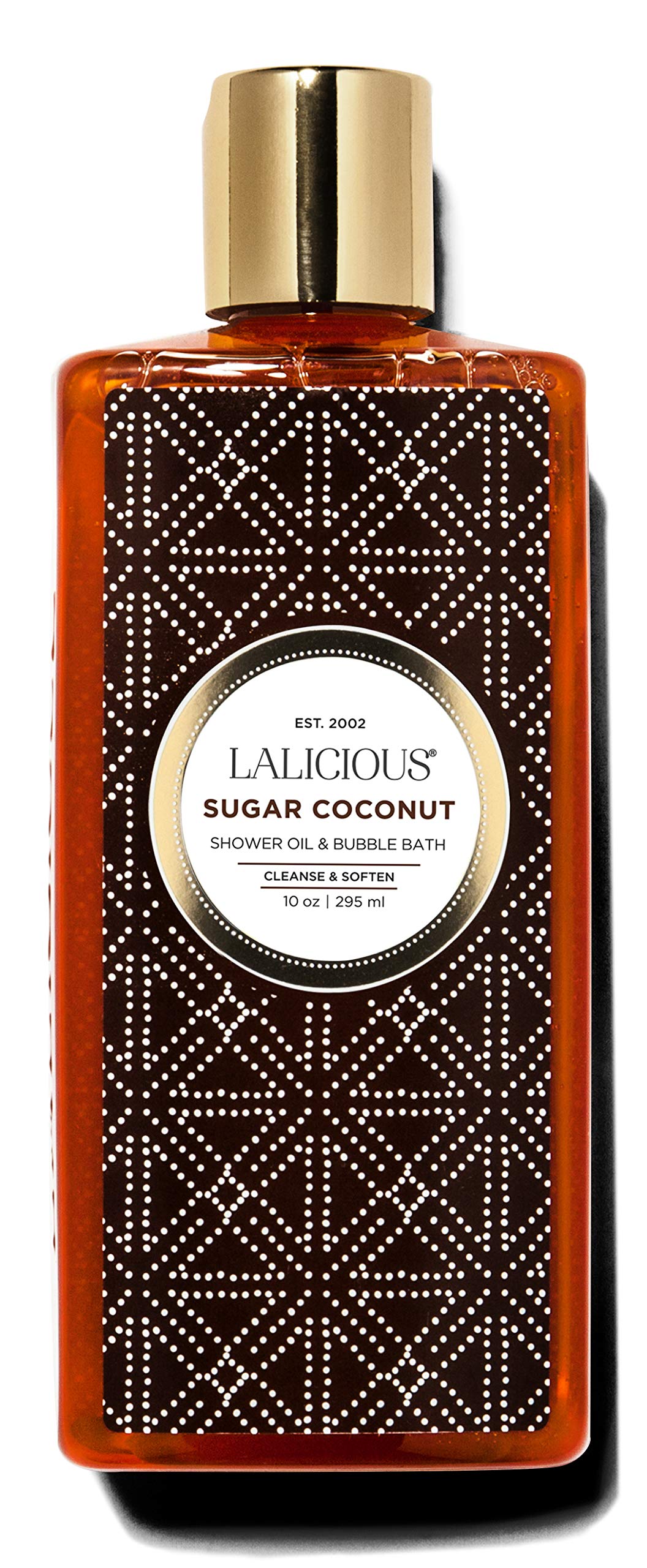 LaLicious Sugar Coconut Shower Oil & Bubble Bath, Moisturizing Body Wash with Topical Probiotics & Grapeseed Oil, Multi-Use Softening Cleanser