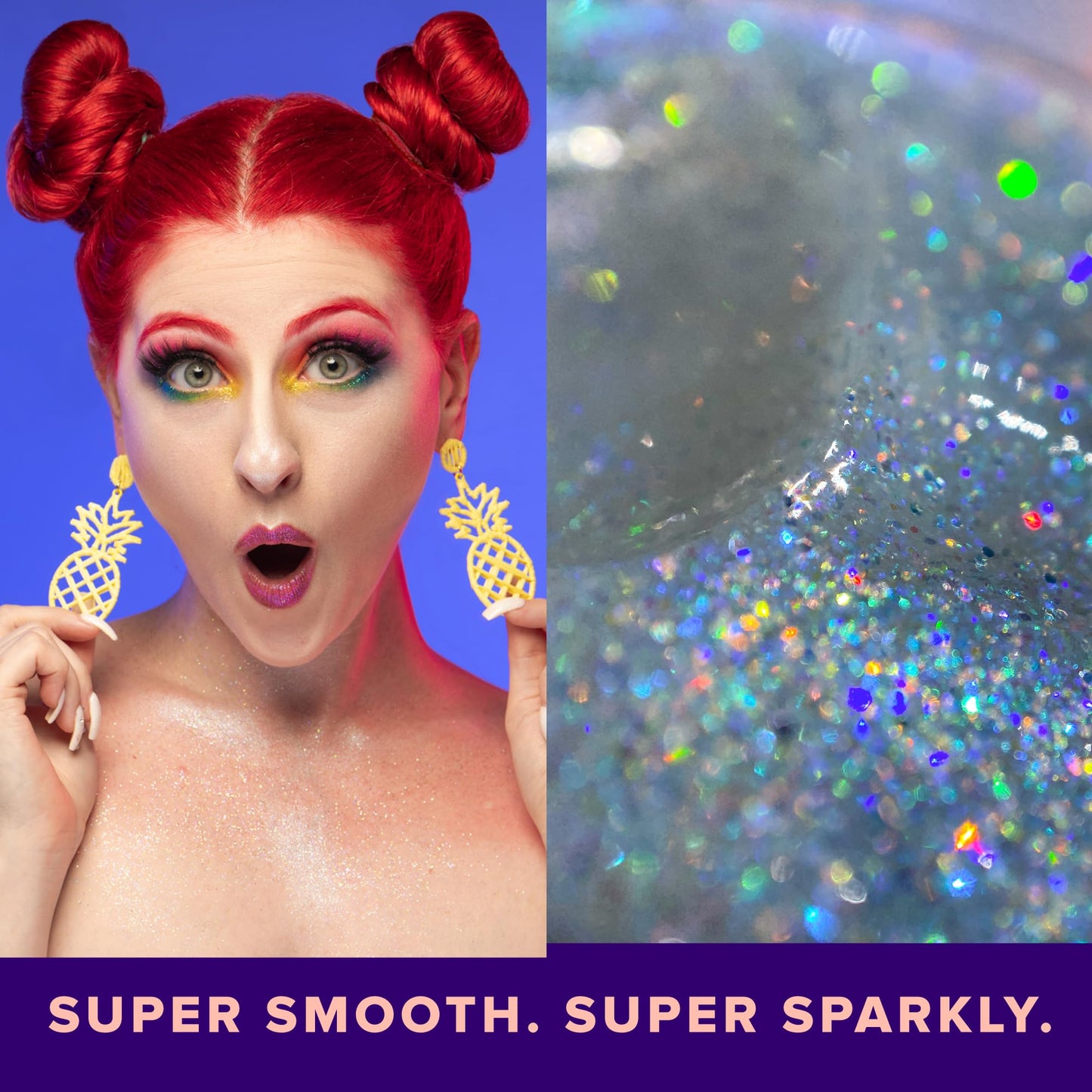 UNICORN SNOT Holographic Face Glitter & Body Glitter Gel | Holiday Glitter Makeup: Stocking Stuffers & Christmas Gift | Hair Glitter, Vegan & Cruelty