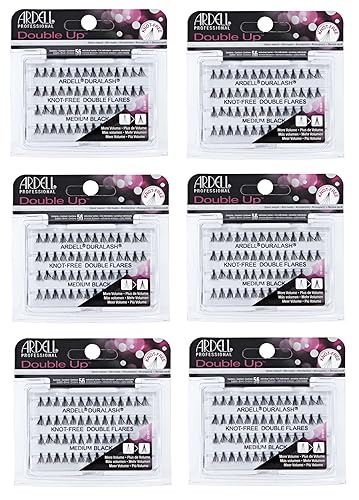 Ardell Double Individuals Knot Free Double Flares Black Med (6 Pack)