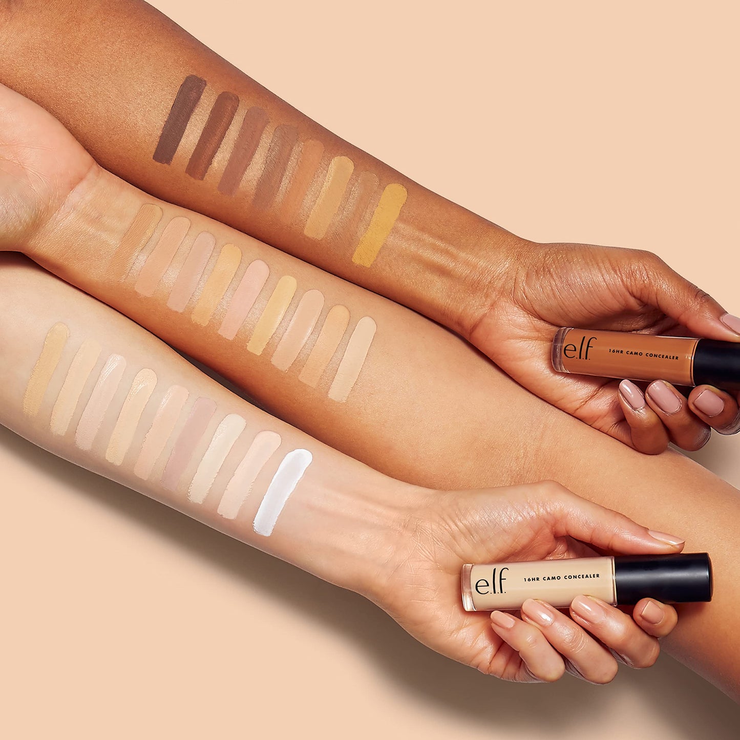 e.l.f. 16HR Camo Concealer, Full-Coverage, Highly-Pigmented Face Concealer With A Matte Finish, Crease-proof, Vegan & Cruelty-Free, Medium Golden