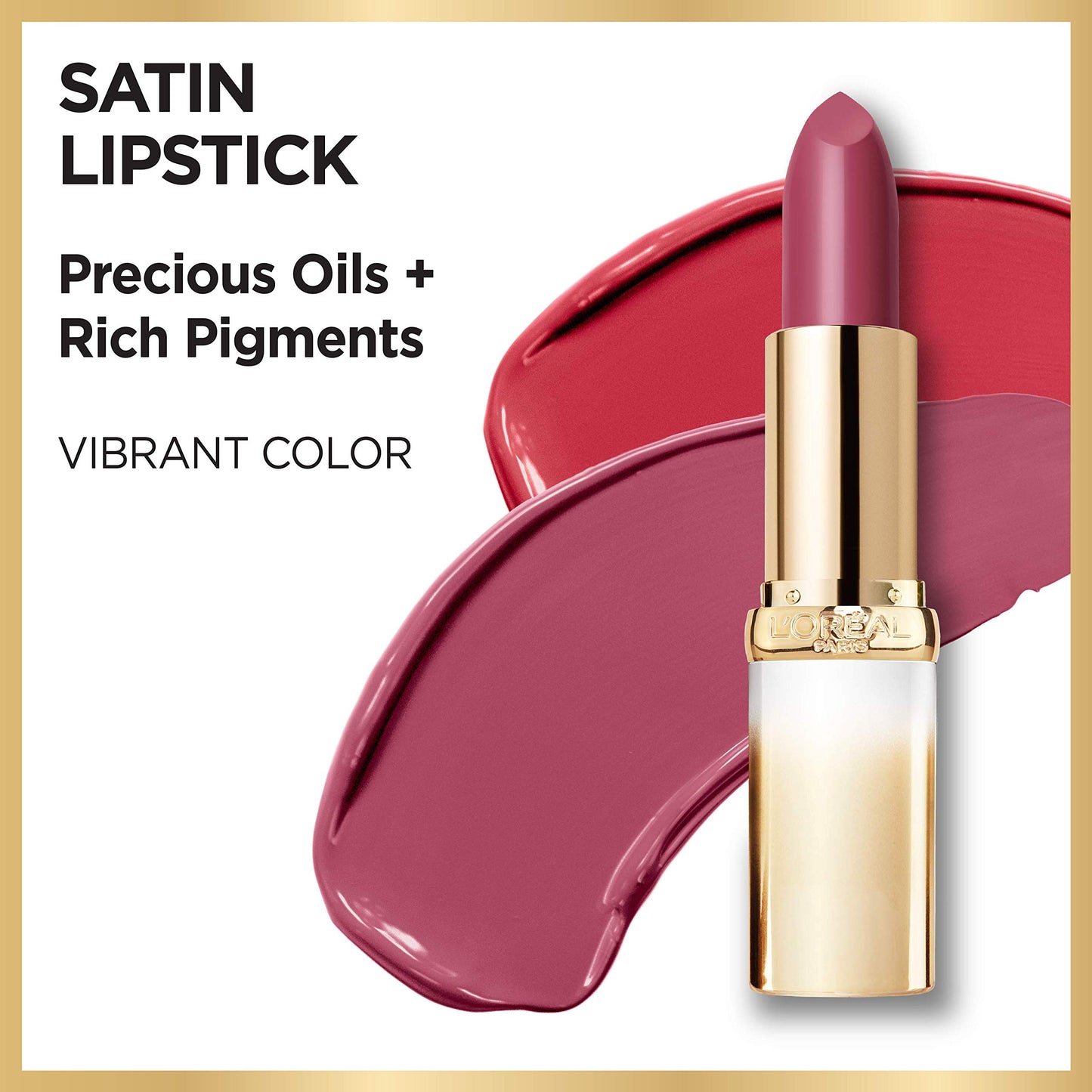 L’Oréal Paris Age Perfect Satin Lipstick with Precious Oils, 202 Blooming Rose, 0.13 Ounce