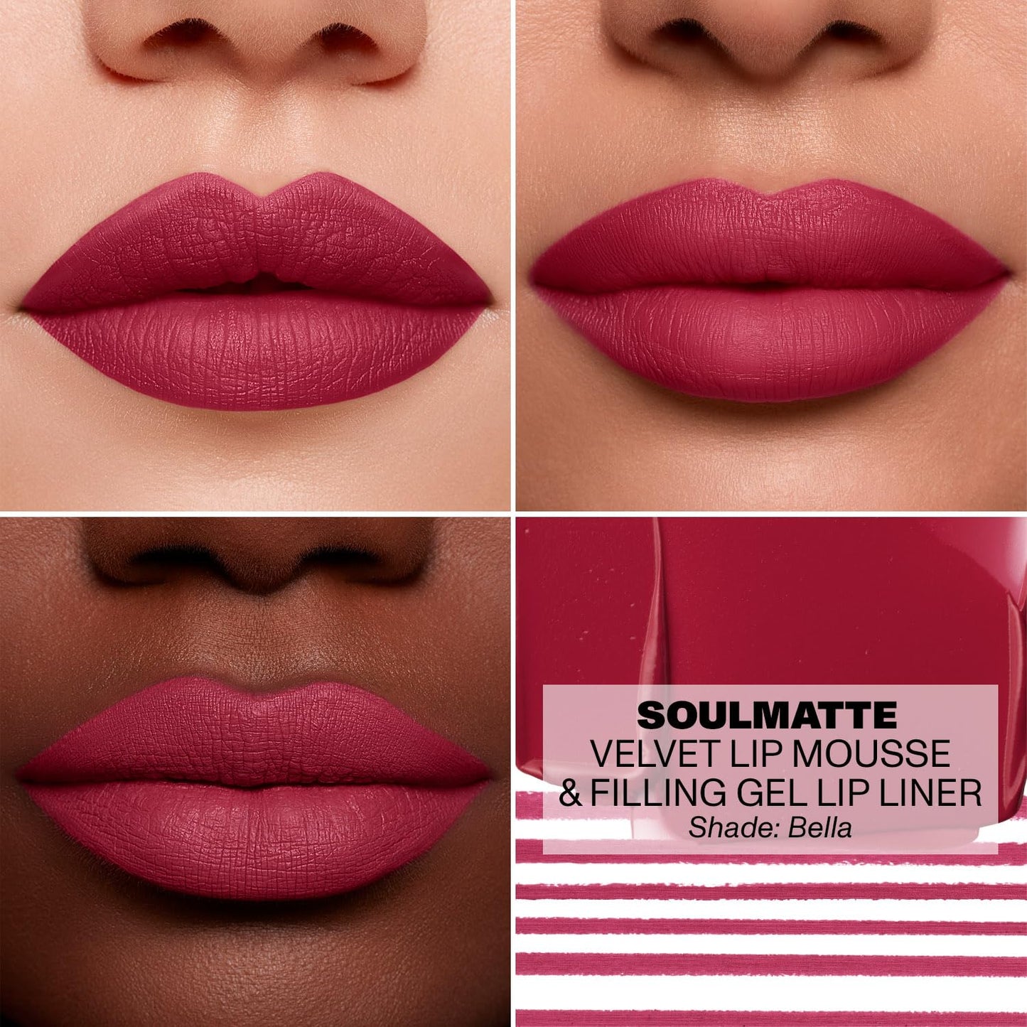 MORPHE Soulmatte Gel Lip Liner - Creamy Lip Pencil with a Matte Formula - Precision Contour Pencil with Sweet Almond & Tea Seed Oil for Long-Lasting