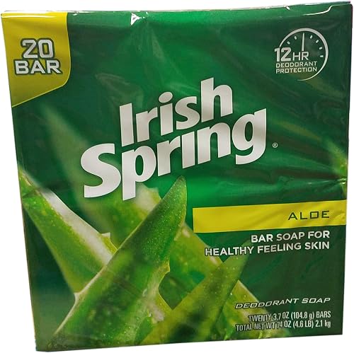 Irish Spring Aloe bar Soap (20/3.75 Oz Net Wt 74 Oz), () (4342599982)