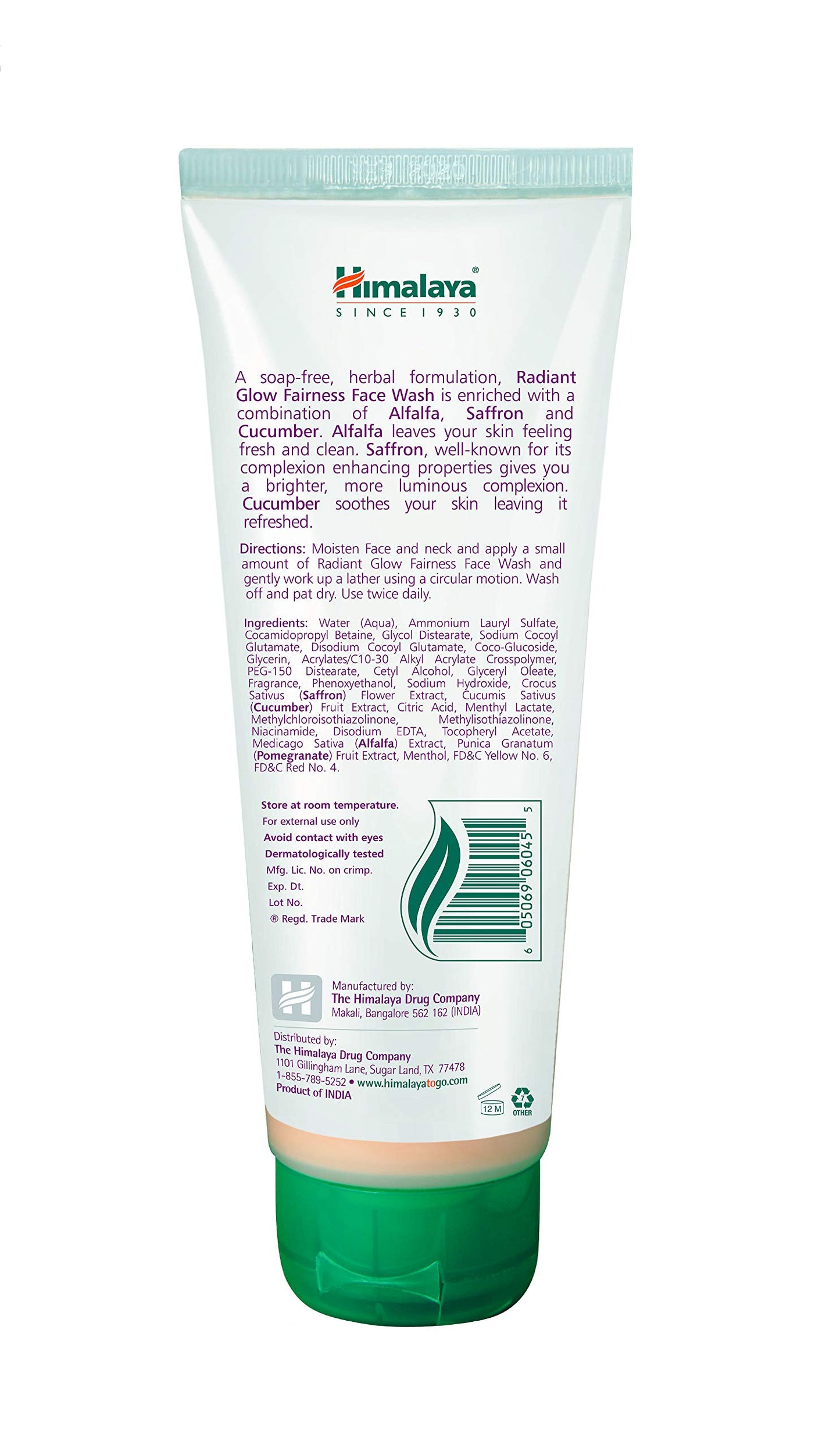 Himalaya Radiant Glow Fairness Face Wash for Clear, Glowing Skin, and Pore Minimizer for Even Skin Tone 3.38 oz