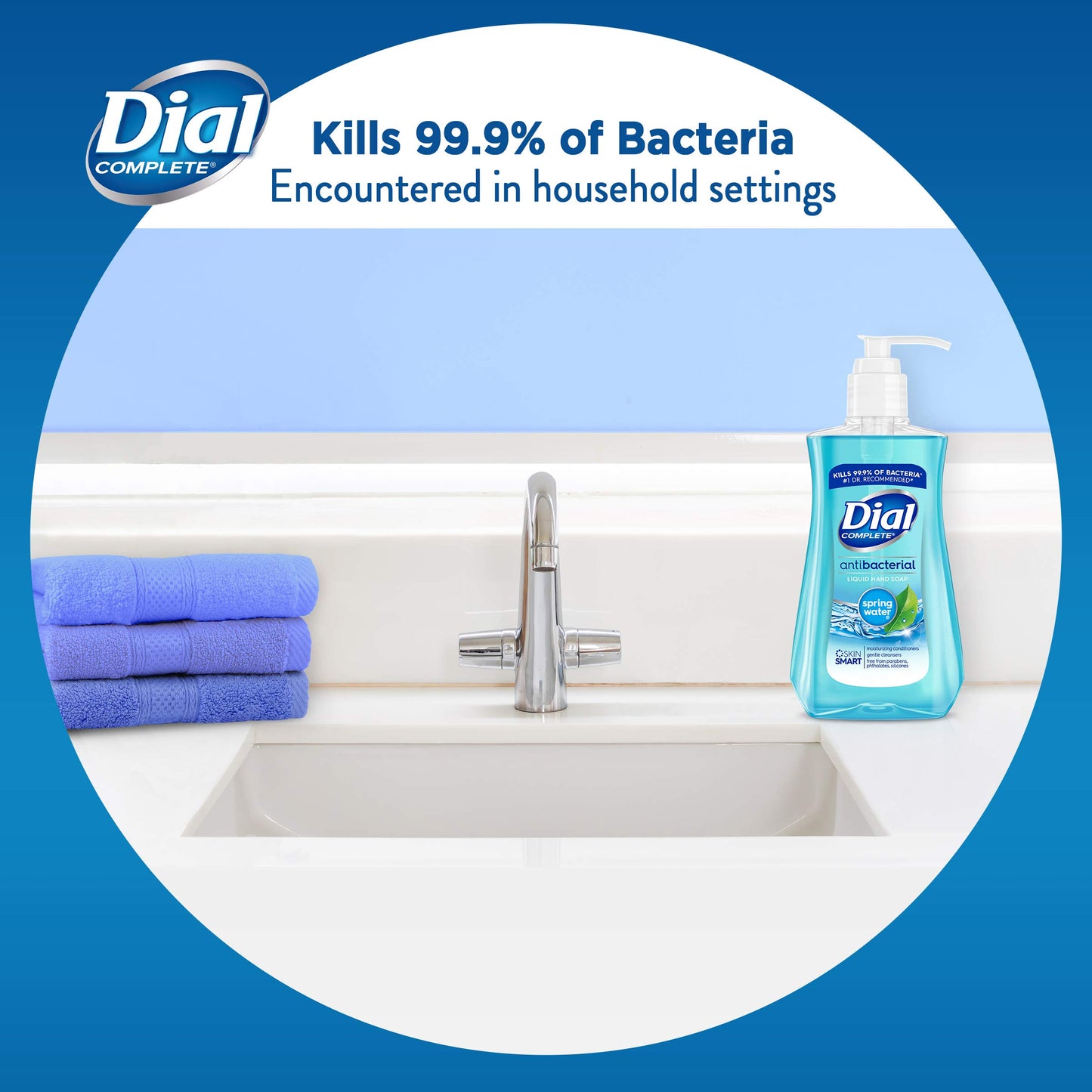 Dial Liquid Hand Soap, Spring Water, 7.5 Ounce (2 Pack)