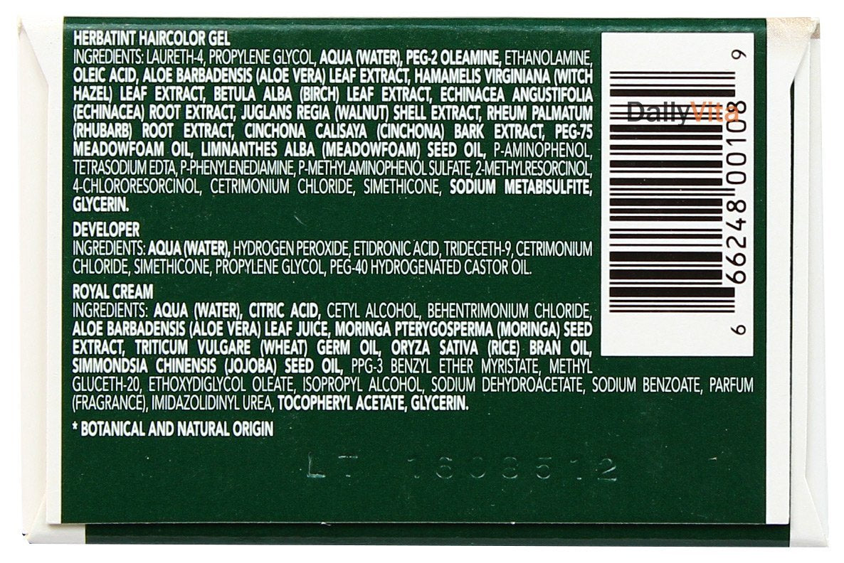 Permanent Herbal Haircolor Gel; Honey Blonde