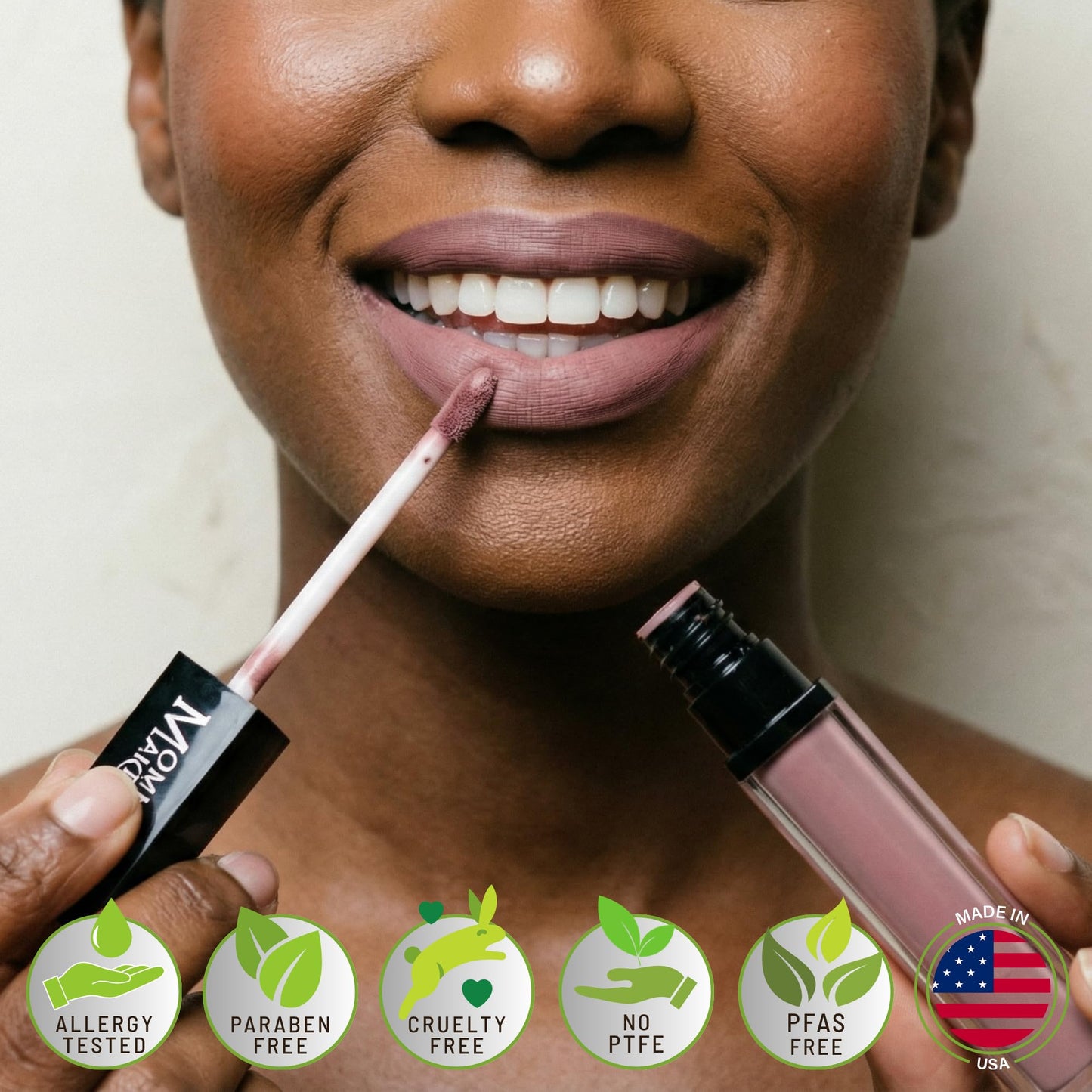 Mommy Makeup Stay Put Matte Lip Cream - Kiss-proof, Transfer-proof, Waterproof, Long Lasting Lipstick - Non-Drying Formula Infused with Vitamin E