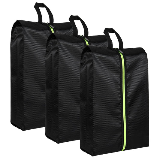 Eopres 3-Pack Travel Shoe Bags – Large Oxford Fabric, Dustproof & Waterproof, Multi-Functional Storage for Men & Women, Black