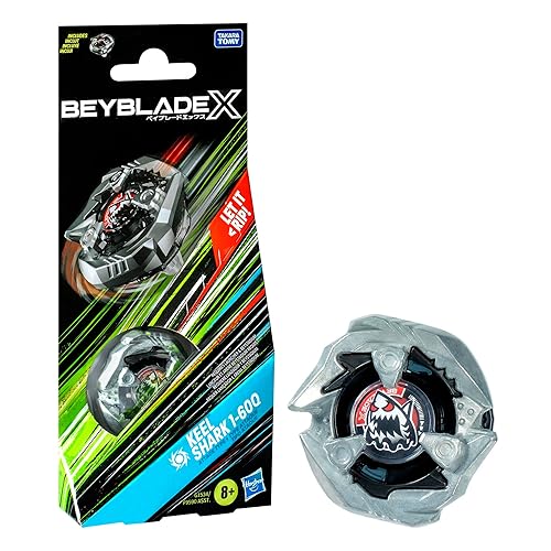 Beyblade X Keel Shark 1-60Q Booster Pack Set with Attack Type Top; Authentic Takara Tomy Battle Tops Games/Toys for Boys and Girls 8+