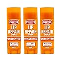 O'Keeffe's Lip Repair Unscented Lip Balm for Dry, Cracked Lips - Stick (3 Pack) - Moisturizer for Very Dry Lips