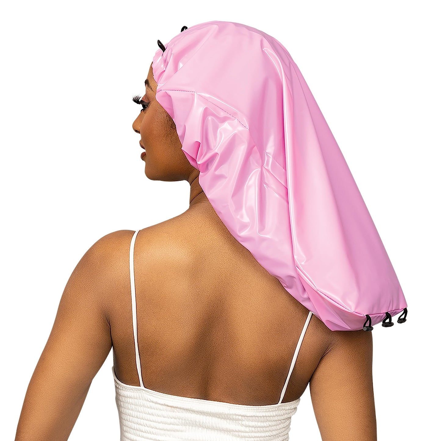 Esha Girl - Shower Cap for Extra Long Hair, Braids, Locs, Twists - Waterproof - Snug Fit Guarantees No Leaks - Easy Button Up (Light Blue, Long (22.3" Beauty and Personal Care Esha