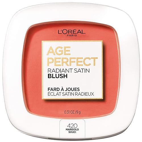 L’Oréal Paris Age Perfect Radiant Satin Blush with Camellia Oil, Marigold