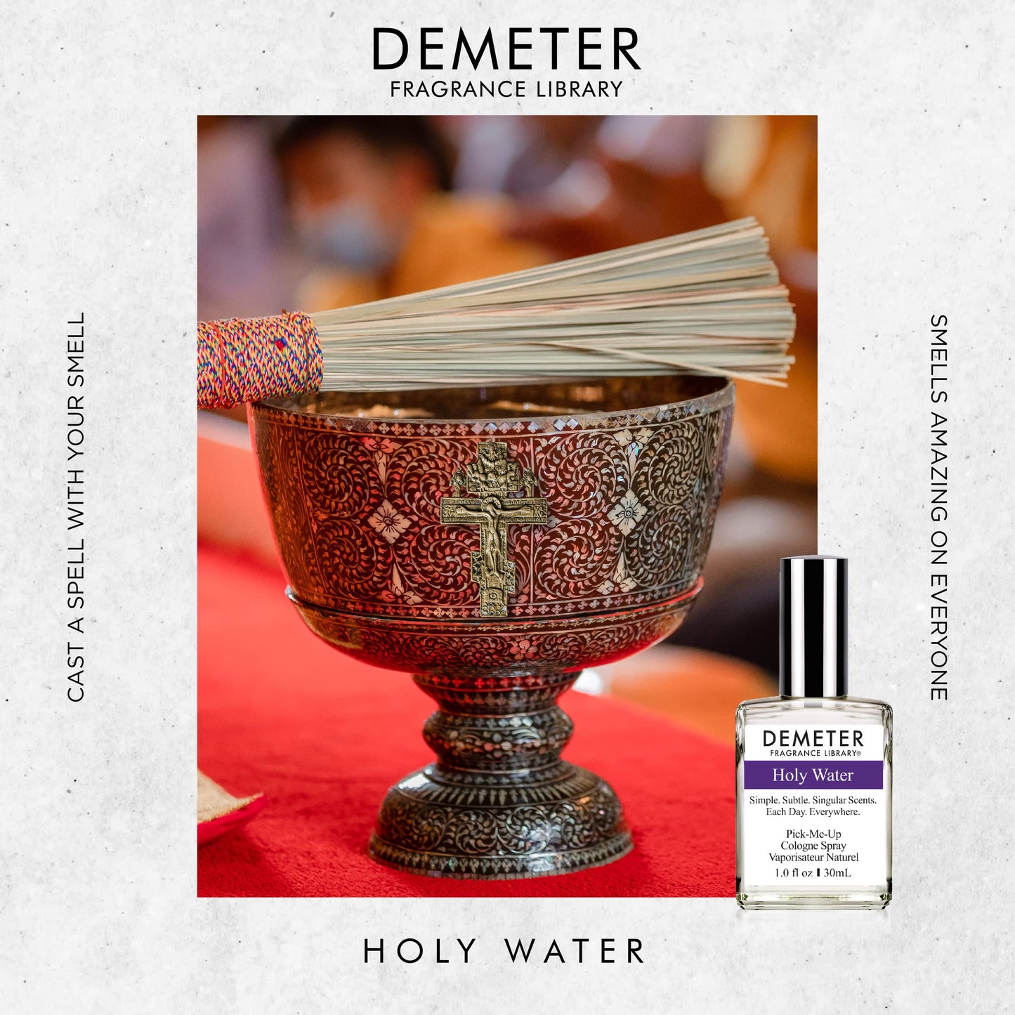 DEMETER Natural Perfume Spray Cologne for Women and Men, Holy Water, 1 oz