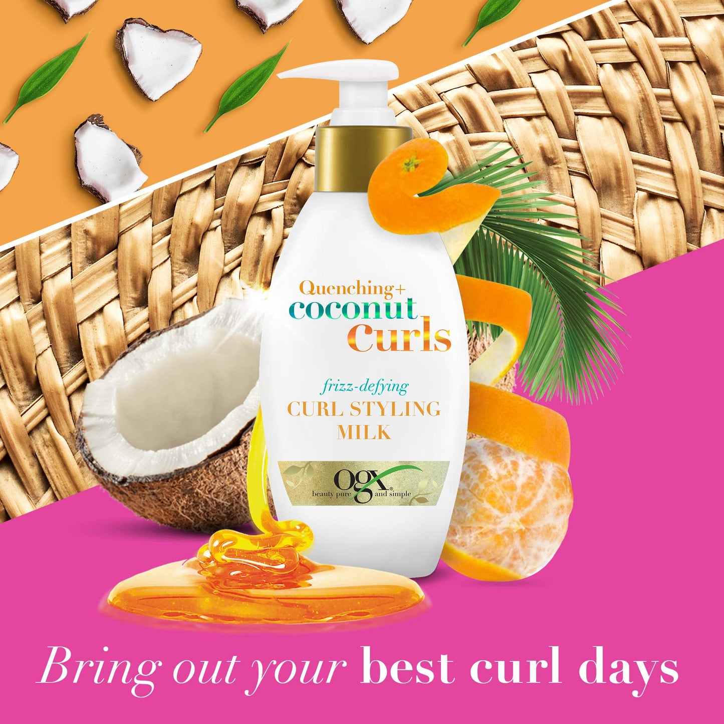 OGX Quenching + Coconut Curls Frizz-defying Curl Styling Milk, 177 ml