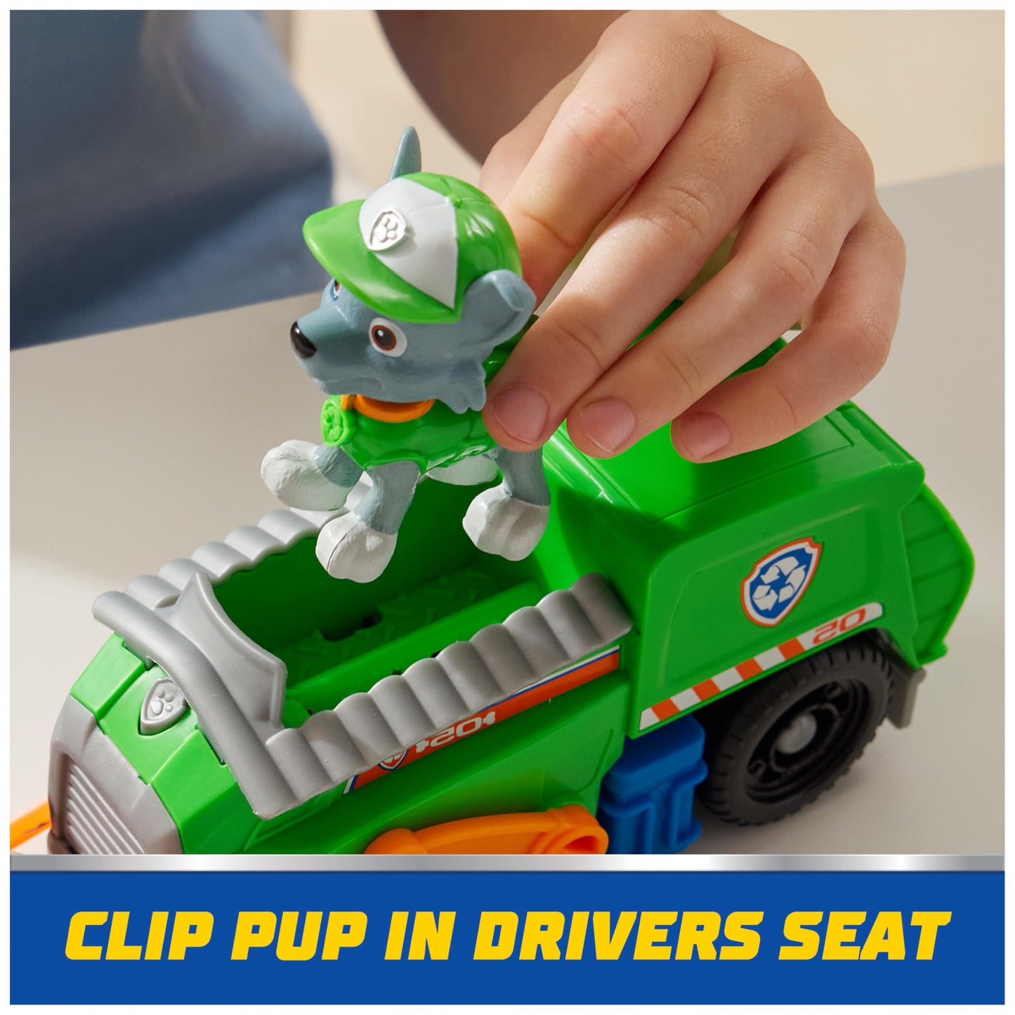 PAW Patrol Rocky’s Recycle Truck – Toy Vehicle with Collectible Action Figure, Eco-Friendly Kids Toy for Boys & Girls Ages 3+