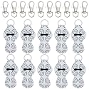 allydrew 10 Pack Chapstick Holder Keychain, Keyring for Lip Balm Lip Gloss Lipstick with 10 Pieces Metal Keyring Clasps, Volleyball