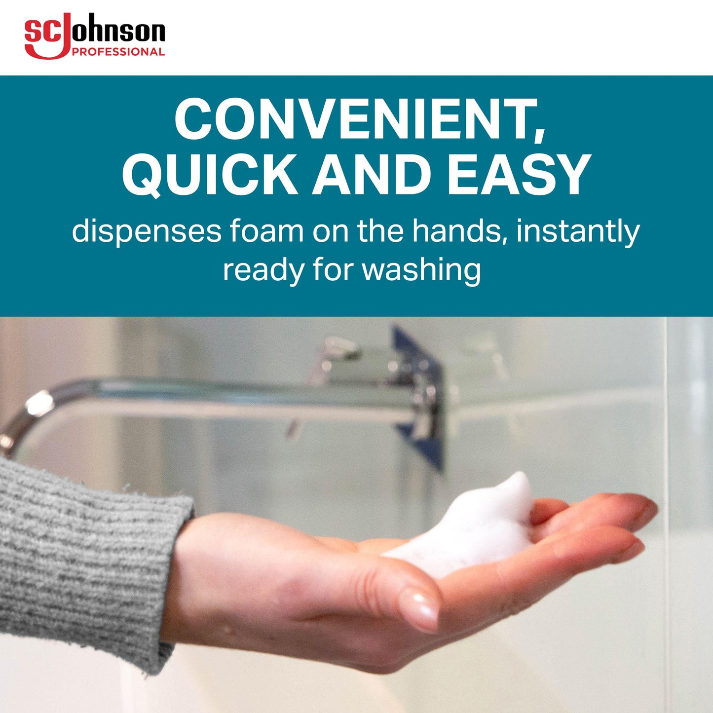 SC Johnson Professional AgroBac PURE Foam Wash, E2 Rated Antimicrobial Hand Soap for Food Handling, 1 Liter Cartridge, for Professional Use Only